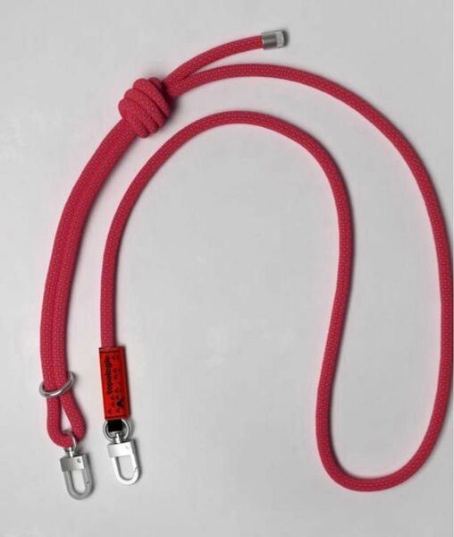 新品未使用品　Topologie/トポロジー 8mm ROPE STRAP【ストラップ単体】　ショルダーストラップ　赤　ピンク