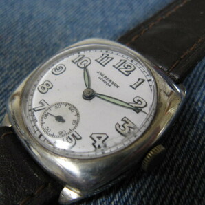 1941年製 J.W.BENSON J.W.ベンソン 銀無垢デ二ソンケース ブリティッシュウォッチ 英国アンティーク手巻腕時計 稼働品 注油済みの画像1