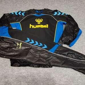 ヒュンメル hummel サッカー フットサル ピステ(内面1枚地) ウィンドブレーカー 上下SET [サイズ: O /カラー: 写真参照]