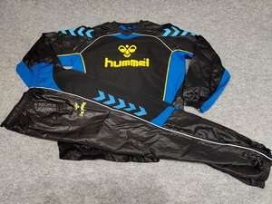 ヒュンメル hummel サッカー フットサル ピステ(内面1枚地) ウィンドブレーカー 上下SET [サイズ: O /カラー: 写真参照]