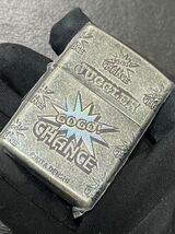 zippo ジャグラー 装飾 4面加工 シルバー 特殊加工 希少モデル 2021年製 GO GO CHANCE JUGGLER ケース 保証書付き_画像2