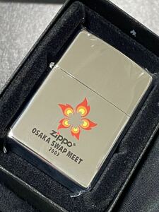 zippo 大阪 スワップミート 前面加工 シルバー 希少モデル 2003年製 OSAKA SWAP MEET シルバーインナー 2003年製 ケース 保証書付き