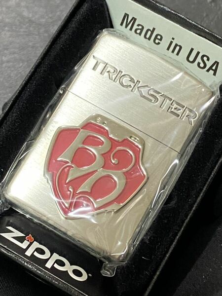 zippo トリックスター 立体メタル レッド 両面加工 希少モデル 2016年製 ☆ TRICKSTER RED ケース 保証書付き