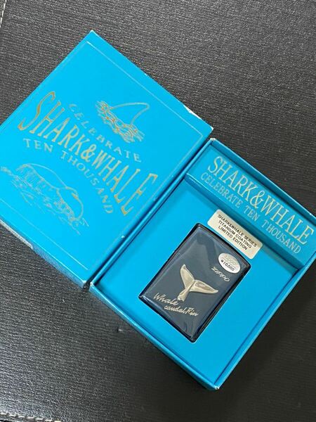 zippo SHARK&WHALE BLUE TITAN 限定品 希少モデル ヴィンテージ 2001年製 シャーク ホエール 立体メタル シリアルナンバー NO.12332 