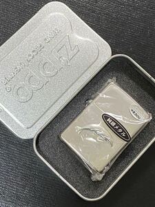 zippo イルカ 純銀メタル 希少モデル ヴィンテージ 2001年製 専用缶ケース 保証書付き 
