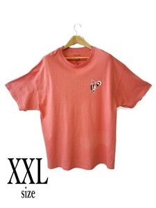 ［USED］Tシャツ ピンク 2XL ※裾に汚れ箇所あり 203-0249