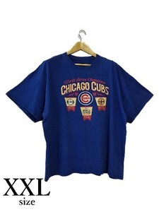 ［USED］Tシャツ DELTA MLB Chicago Cubs シカゴ・カブス ブルー メジャーリーグ 2XL 203-0263