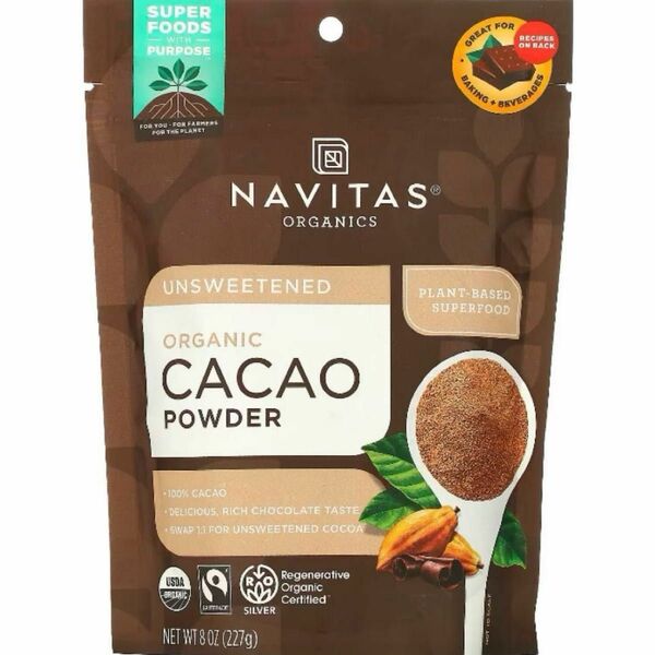 オーガニック カカオ パウダー 227g ナビタス navitas ココア チョコレート 日焼け対策 抗酸化