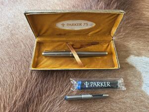 新品未使用 PARKER STERLING CAP & BARREL USA SILVER スターリング シルバー パーカー 万年筆 格子 シズレ ペン先 14K 14金 ビンテージ 