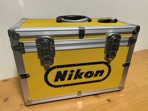 ★希少★ニコン Nikon 純正 アルミハードケース プロタイプ 鍵付き カメラバッグ イエロー 中仕切り付き