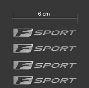 レクサス　Fsports　 メタルステッカー （6cm）4枚セット