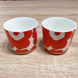 マリメッコ marimekko ラテマグ ウニッコ UNIKKO 2個セット　赤　レッド　数回使用