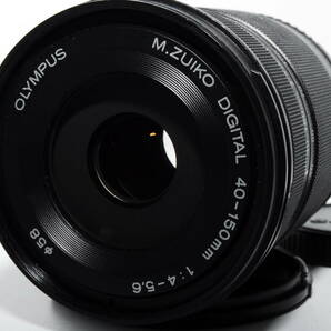 【完動品】オリンパス OLYMPUS M.ZUIKO DIGITAL ED 40-150mm F4.0-5.6 R ブラック マイクロフォーサーズ用 望遠ズームレンズの画像2