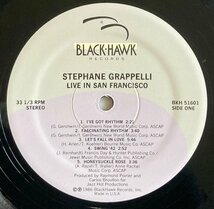 LPA23058 ステファン・グラッペリ STEPHANE GRAPPELLI / LIVE IN SAN FRANCISCO 輸入盤LP 盤良好 USA_画像3
