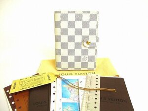 【未使用保管品】 ルイヴィトン LOUIS VUITTON アズール アジェンダ PM 手帳カバー システム手帳 メンズ レディース