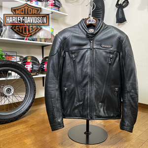 定価14万☆最高峰☆Harley-Davidson ハーレーダビッドソン FXRG レザージャケット ブラック/S（M相当）◆バイク シングルライダース 本革