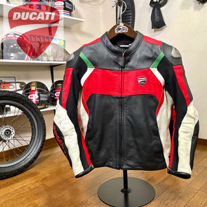 *DUCATI by DAINESE CORSE C3 Ducati large ne-ze leather jacket black /52(L corresponding )* bike Single Rider's sport 