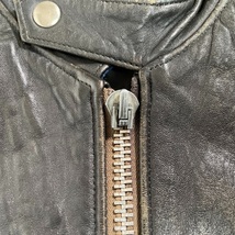 極上の革質☆VINTAGE Lewis Leathers ヴィンテージ ルイスレザー 茶芯バリバリレザージャケット スーパースポーツマン ブラック/36相当_画像8