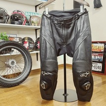 ☆Alpinestars アルパインスターズ MISSILE ミサイル レザーパンツ ショート ブラック/52（ウエスト80~86cm）バイク スポーツ レーシング_画像1