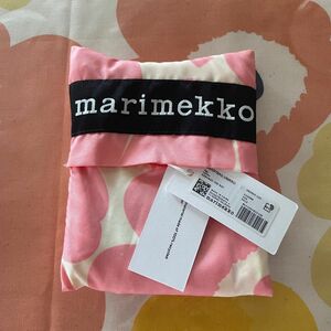 マリメッコ marimekko スマートバッグ エコバッグ　ピンク　アイボリー　ウニッコ 新品未使用