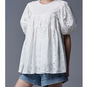 amica kids EMBROIDERY TOP WHITE 新品タグ　アミカキッズ　カットソー