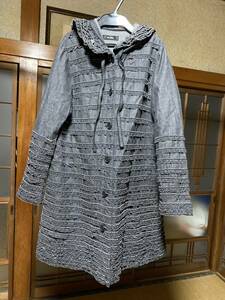 [ последний ]. сделка *17,900 иен прекрасный товар PH чёрный Dungaree pico оборка длинный рукав пальто ( Melrose товар,Free размер )