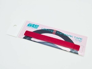 ATC ステアリング用 イタリアン スエード トップマークテープ レッド ２枚入 赤色