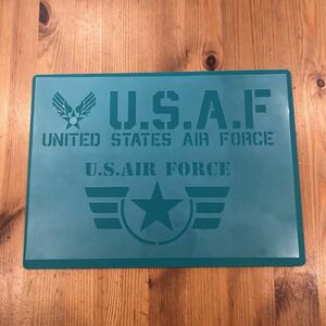 No.196 stencil seat U.S.A.F. Setagaya base Air Force AIR FORSE ARMY man front interior DIY stencil plate military U.S.ARMY