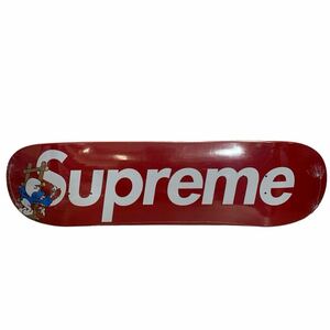 未使用 20AW Supreme シュプリーム THE SMURFS スマーフ スケートボードデッキ スケボー 赤 レッド Box logo ボックスロゴステッカー付き