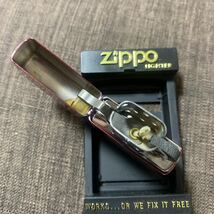 ぱちんこ CR 蒼天の拳 ZIPPO ジッポー ライター オイルライター USA製 2008年製 パチンコ 赤_画像7