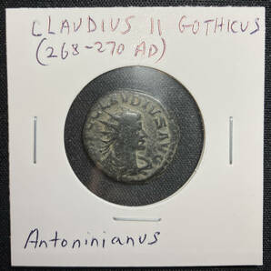 １円スタート! ・古代ローマコイン, ローマ, 帝政期 クラウディウス・ゴティクス(268-270年) AE アントニニアヌス・アンティーク コインの画像6