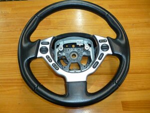 中古 日産 NISSAN R35 GTR 前期 GT-R 純正 ステアリング スイッチ付き レザー steering wheel ステアリングホイール ニッサン