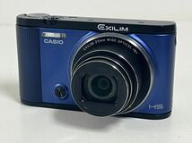 3h CASIO カシオ EXILIM HS EZ-ZR1600 コンパクトデジタルカメラ 青 ブルー _画像1