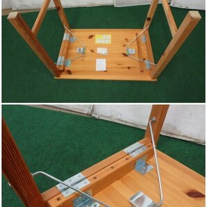 ●無印良品 パイン材 折りたたみテーブル＆チェア１脚 セット(0227EH(3))7CT-1の画像4