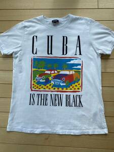 DIESEL半袖Tシャツ 白 CUBA サイズM 華やか 目立つ