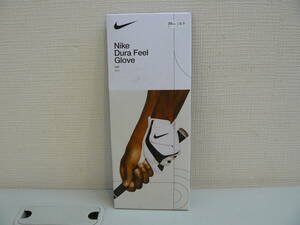 【29778】●ナイキ （NIKE） DURA FEEL デュラフィール ゴルフグローブ 左手用 25cm Lサイズ ホワイトブラック GF1011-284　未開封未使用品