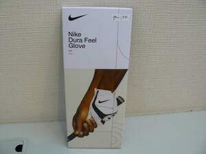 30279●ナイキ （NIKE） DURA FEEL デュラフィール ゴルフグローブ 左手用 23cm Mサイズ ホワイト×ブラック GF1011-284　未開封未使用品