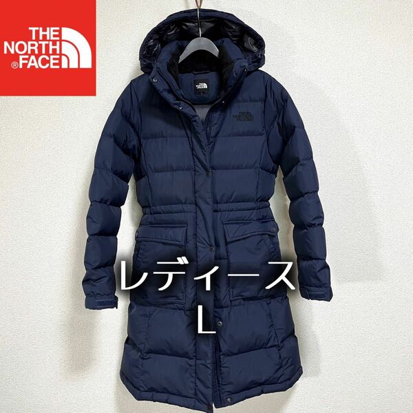 人気特価 ノースフェイス ダウンコート フード着脱可 透湿防水 レディースL 良品 The North Face グースダウン