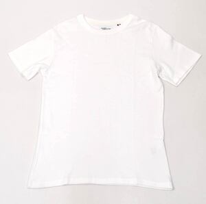 新品メゾンコルニションMaison Cornichon半袖Tシャツ3ホワイト Classic Fitコットンフライス ニットTシャツ