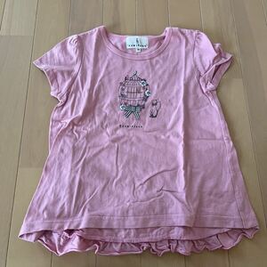  Kumikyoku k Miki .k short sleeves T-shirt pink 130 Kids girl Onward . mountain 