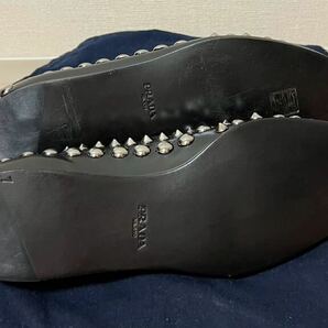 【新品】PRADA プラダ スタッズ ローファー レザーシューズ 革靴 ブラック サイズ表記7 メンズの画像6