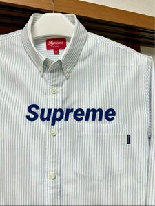 ★希少・ネイビータグ★Supreme シュプリーム ストライプシャツ