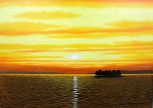 Art hand Auction Gemälde Ölgemälde Toshihiko Asakuma Lake Shinji Ölgemälde F15 Nur Campus Kostenloser Versand. Auf Bestellung gefertigt, Malerei, Ölgemälde, Natur, Landschaftsmalerei