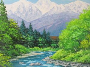 Art hand Auction Pintura Pintura al óleo Kazuyuki Hirose Mt. Hakuba Pintura al óleo F10 Campus Sólo Envío gratis Hecho a pedido, cuadro, pintura al óleo, Naturaleza, Pintura de paisaje