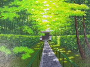 Art hand Auction Nueva pintura al óleo Toshihiko Asakuma Kyoto Takatoin pintura al óleo F10 campus solamente Envío gratis Hecho a pedido, cuadro, pintura al óleo, Naturaleza, Pintura de paisaje