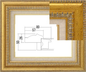 油彩額縁　油絵額縁　フレーム　サイズ　Ｆ３　９６３１　ゴールド