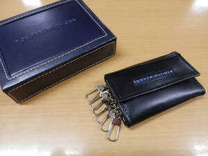 トミーヒルフィガー キーケース ブラック 31TL17X017 TOMMY HILFIGER 6連フック レザー black キーケース【P113】