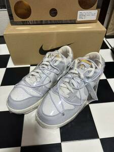 SNKS購入　NIKE OFF-WHITE × NIKE DUNK LOW The50 1of50 49 オフホワイト　新品未使用　27.5ナイキ スニーカー ローカットスニーカー 白49