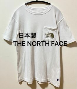 日本製　THE NORTH FACE ノースフェイス ブランドロゴ　ポケットTシャツ