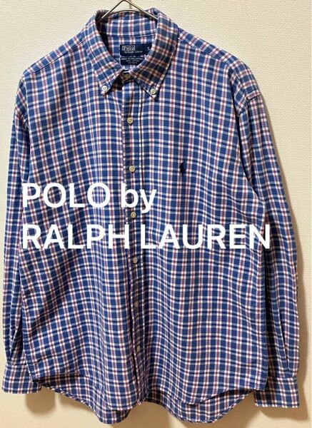 POLO by RALPH LAUREN ラルフローレン　ポニー刺繍　ボタンダウンシャツ　　長袖チェックシャツ